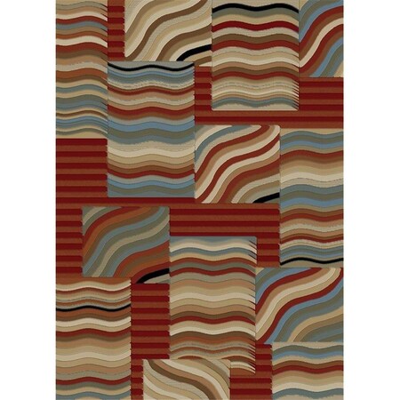Perfectpillows Soho Waves - Multi Color - 6 ft. 7 in. x 9 ft. 6 in. PE2855764